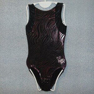 GK Natsia Black Silver Zebra Leotard CL